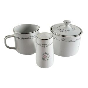 Signature Collection Vintage Petite Bouquet China Sugar Bowl Creamer Shaker 114
